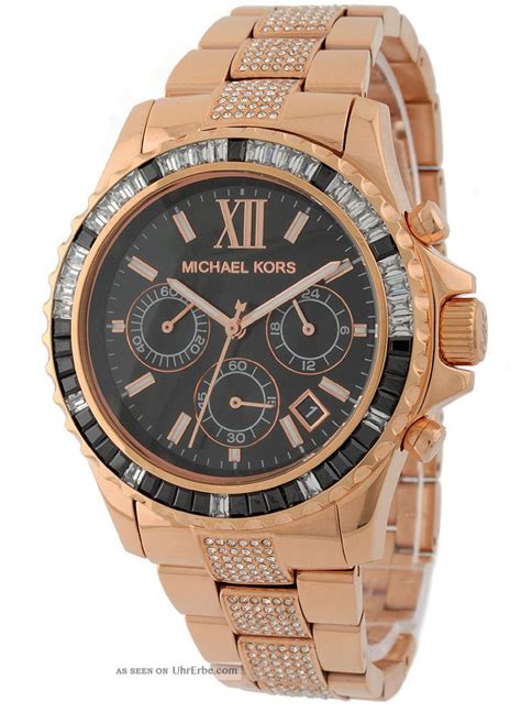 michael kors uhr schwarz strass|michael kors armband.